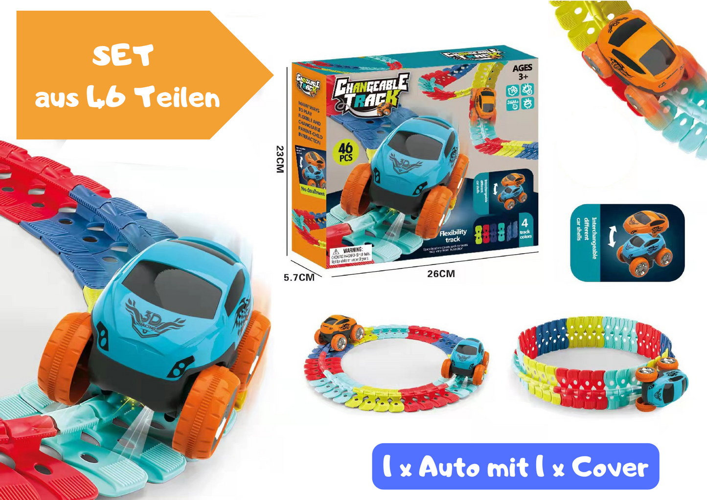 Anti Gravity Car Track - Flexible Spielzeugrennbahn