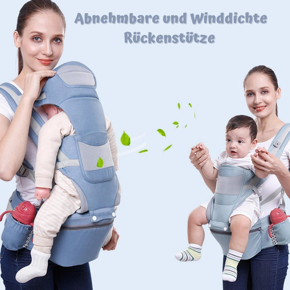 Ergonomische Babytrage mit Kängurutasche