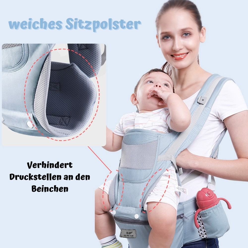 Ergonomische Babytrage mit Kängurutasche