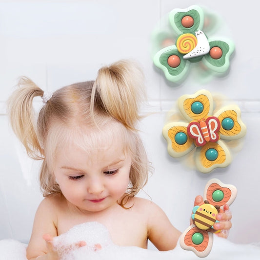 Baby Spielzeug - Spinner mit Saugnapf und Rasseln